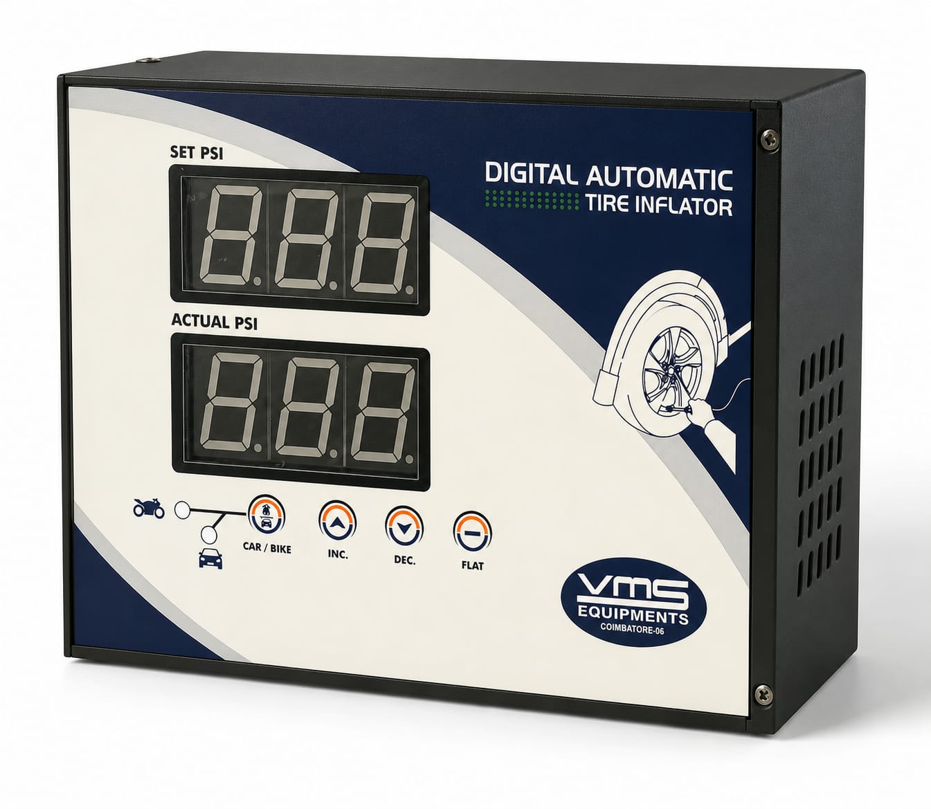 Tyre inflator wall mount model